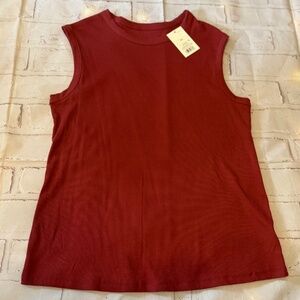 Anew Day Deep Pink Ribbed Muscle Tank Top Size XXL